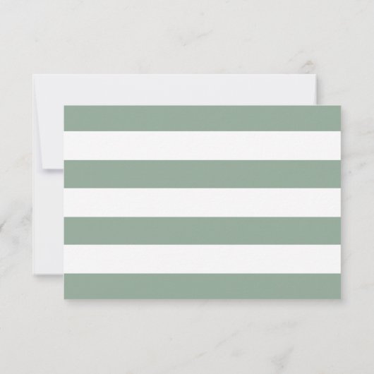 Bruiloft RSVP Kaart Groene Salie Kalligrafie (Achterkant)