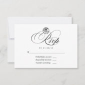 Bruiloft RSVP kaart met diamant (Voorkant)