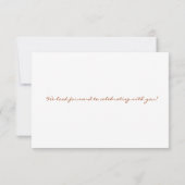 Bruiloft RSVP kaart met Eikenblad (Achterkant)