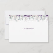 Bruiloft RSVP kaart met levendige bloemen (Achterkant)