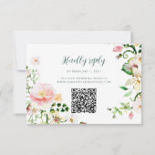 Bruiloft RSVP kaart met QR-code (Achterkant)