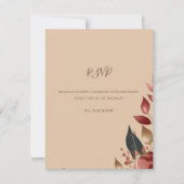 Bruiloft RSVP kaart Moderne Tropische Roos (Voorkant)