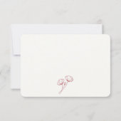 Bruiloft RSVP kaart Scarlet Poppy (Achterkant)