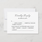 Bruiloft RSVP kaart vurige romance (Voorkant)