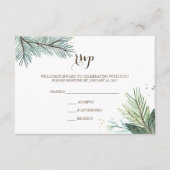 Bruiloft RSVP Kaart Winterkrans (Voorkant)