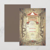 Bruiloft RSVP kaarten voor Carnaval Circus Olifant Kaartje (Voorkant / Achterkant)