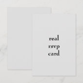 bruiloft RSVP kaartje (Voorkant / Achterkant)