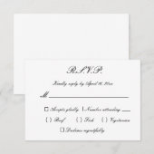 bruiloft RSVP kaartje (Voorkant / Achterkant)