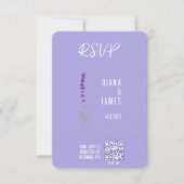 Bruiloft RSVP Lavendel stijl Platte Kaart (Voorkant)