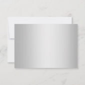 Bruiloft RSVP |  Lichtgevende Zilveren Strepen Mon (Achterkant)