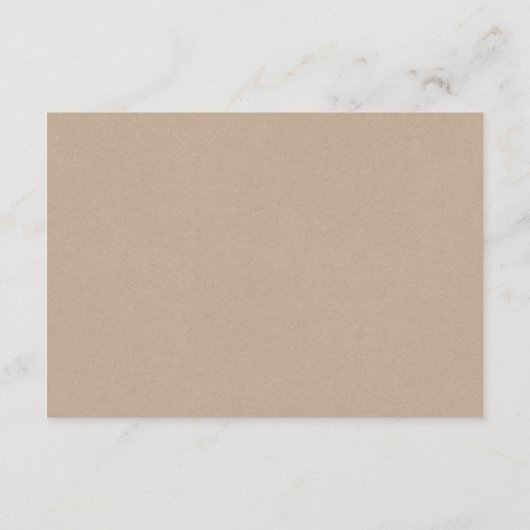 Bruiloft RSVP, Maaltijdopties, Kraft String Lights Informatiekaartje (Achterkant)