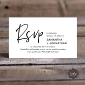 Bruiloft RSVP Modern Minimalistische Uitnodiging v Informatiekaartje