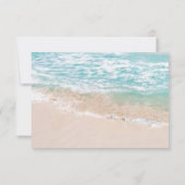 Bruiloft RSVP | Moderne Monogram Strandbruiloft Kaartje (Achterkant)