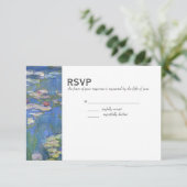 Bruiloft RSVP / Monet Waterlelies (Staand voorkant)