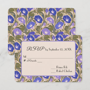 Bruiloft RSVP Morning Glory Art Nouveau Kaartje