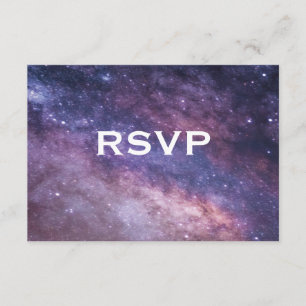 Bruiloft RSVP Nebula Ruimte Cosmos Kaartje