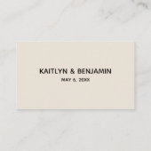 Bruiloft RSVP Online Casual Handschrift Cream Informatiekaartje (Achterkant)