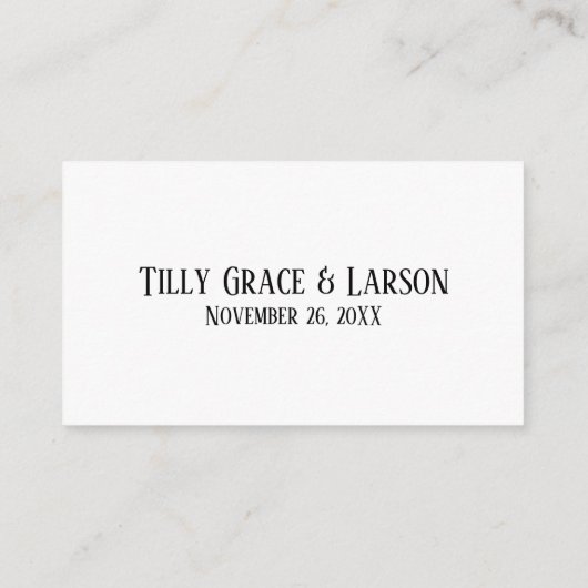 Bruiloft RSVP Online Casual Handschrift Wit Informatiekaartje (Achterkant)