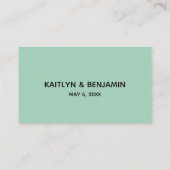 Bruiloft RSVP Online Eenvoudige Licht Groene Kaart (Achterkant)