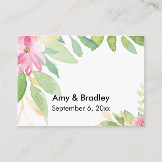 Bruiloft RSVP Online Elegante Typografie & Bloemen Informatiekaartje (Achterkant)