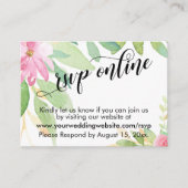 Bruiloft RSVP Online Elegante Typografie & Bloemen Informatiekaartje (Voorkant)