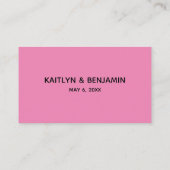 Bruiloft RSVP Online Handschrift Bright Pink Informatiekaartje (Achterkant)