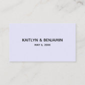 Bruiloft RSVP Online Handschrift Lavendel Informatiekaartje (Achterkant)
