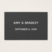 Bruiloft RSVP Online invoegen Donker Grijs & Wit Visitekaartjes (Achterkant)