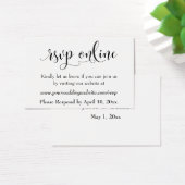 Bruiloft RSVP Online invoegen Zwart Script, Wit, 0 Visitekaartjes (Bureau)