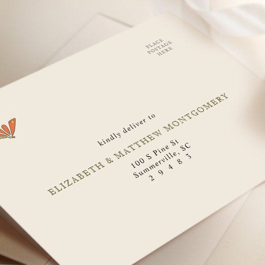 Bruiloft RSVP QR Code  Art Nouveau Kaart