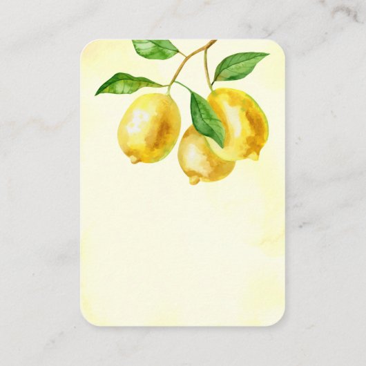 Bruiloft RSVP QR Code Citroen Citrus Informatiekaartje (Achterkant)