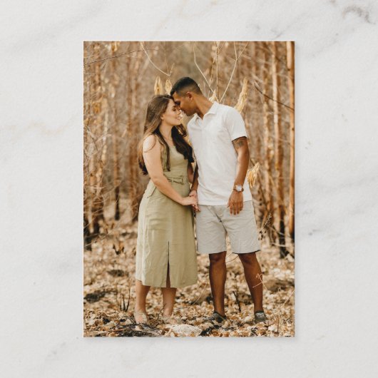 Bruiloft RSVP QR Code Minimalist Clean Simple Informatiekaartje (Achterkant)