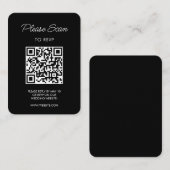 Bruiloft RSVP, QR Code Modern Minimalistisch Eenvo Informatiekaartje (Voorkant / Achterkant)