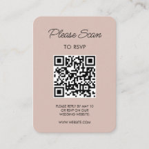 Bruiloft RSVP, QR Code Modern Minimalistisch Eenvo