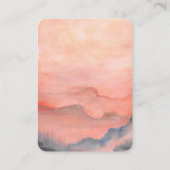 Bruiloft RSVP QR Code Mountain Sunset Informatiekaartje (Achterkant)