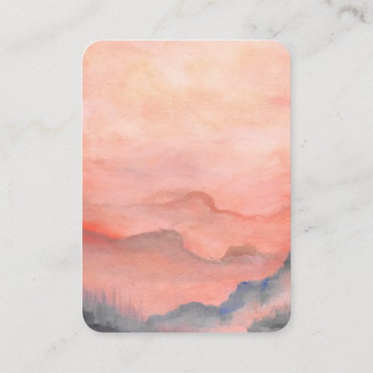 Bruiloft RSVP QR Code Mountain Sunset Informatiekaartje (Achterkant)