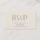 Bruiloft RSVP, reageren, Minimalistisch Script Informatiekaartje (Voorkant)