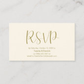 Bruiloft RSVP, reageren, Minimalistisch Script Informatiekaartje (Voorkant)