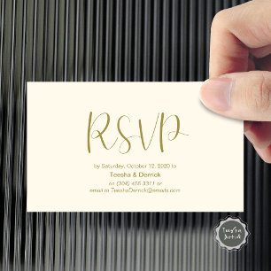 Bruiloft RSVP, reageren, Minimalistisch Script Informatiekaartje