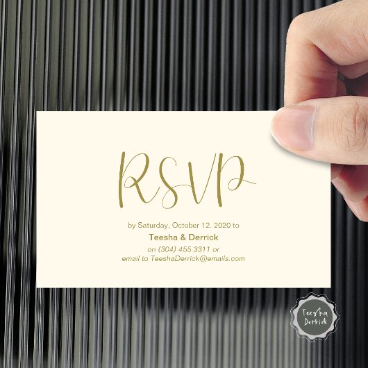 Bruiloft RSVP, reageren, Minimalistisch Script Informatiekaartje