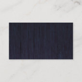 Bruiloft RSVP Rustiek Hout Bloemen Marine Blauw Informatiekaartje (Achterkant)