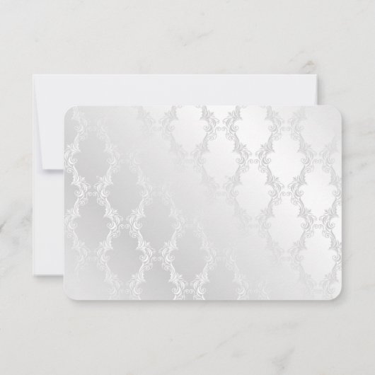 Bruiloft RSVP Sage Lint In Hart Op Satijn (Achterkant)