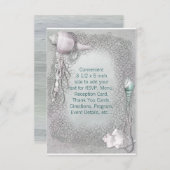 Bruiloft RSVP Strand Schelpen Kaart (Voorkant / Achterkant)