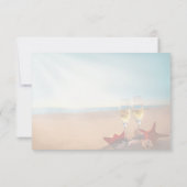 Bruiloft RSVP Sunset Beach Romantisch Kaartje (Achterkant)