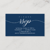 Bruiloft RSVP via telefoon of e-mail reageren Informatiekaartje (Voorkant)