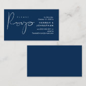 Bruiloft RSVP via telefoon of e-mail reageren Informatiekaartje (Voorkant / Achterkant)