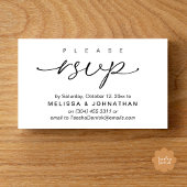 Bruiloft RSVP via telefoon of e-mail reageren Informatiekaartje