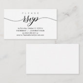 Bruiloft RSVP via telefoon of e-mail reageren Informatiekaartje (Voorkant / Achterkant)