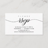 Bruiloft RSVP via telefoon of e-mail reageren Informatiekaartje (Voorkant)