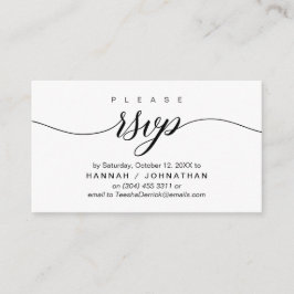 Bruiloft RSVP via telefoon of e-mail reageren Informatiekaartje